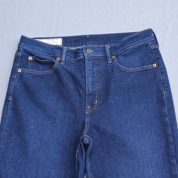 GAP Jeans women's sz 31/12 indigo blue colour vintage slim high rise ankle glaze - Picture 2 of 14